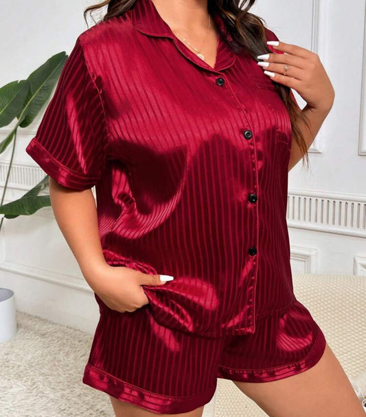 Plus-size Satin Sleepset