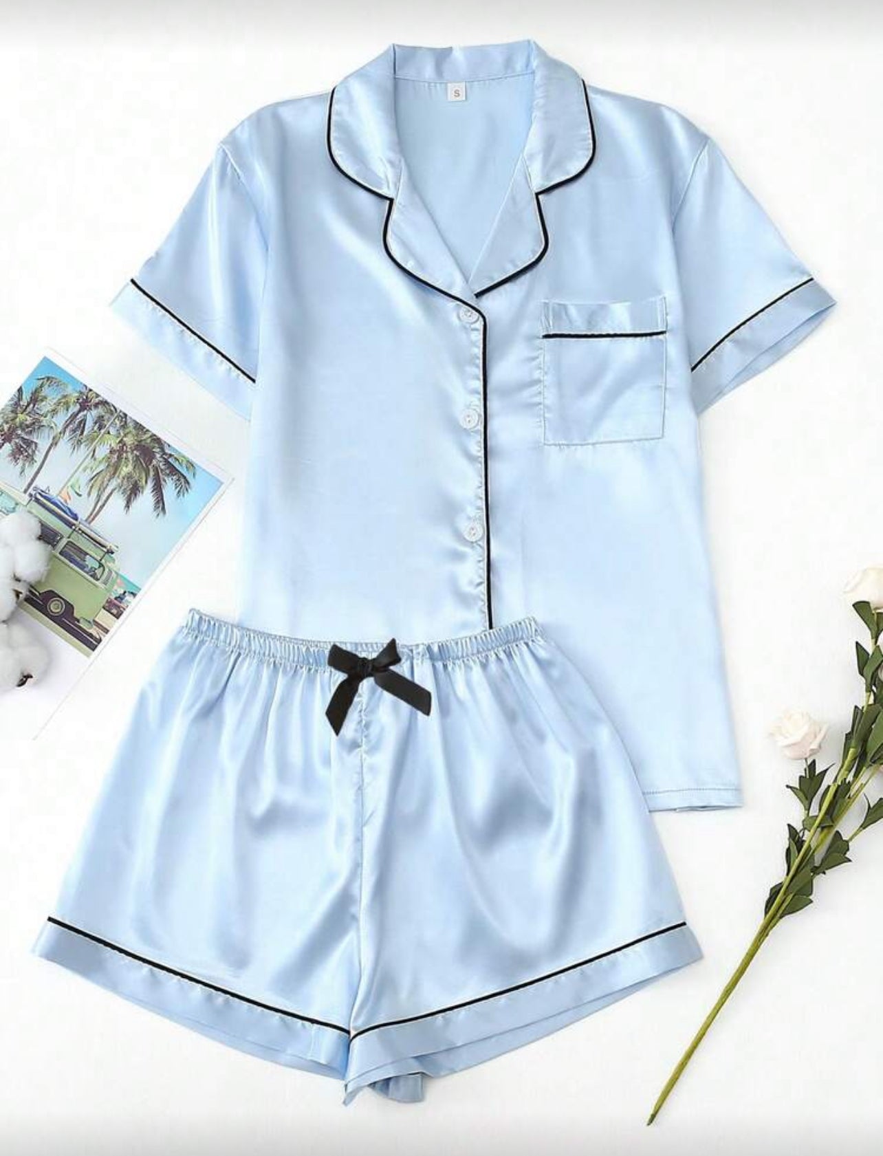 Pastelle Blue Satin