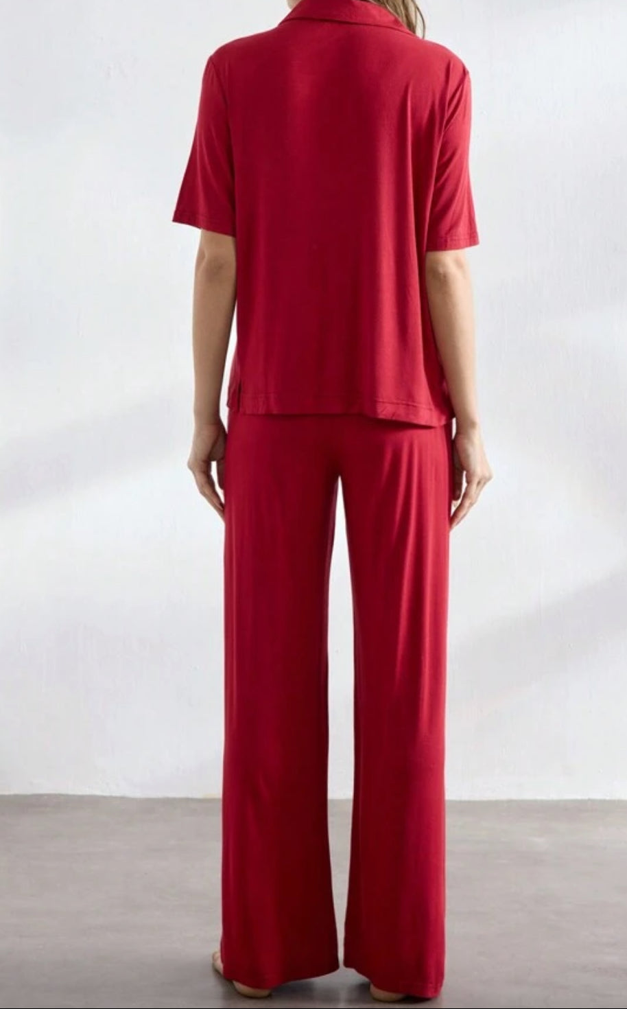 Pants Sleepset (Soft Modal-Red/Burgundy)