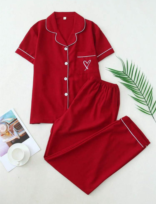 Red Pant Set